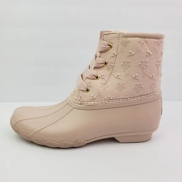 Sperry Top Sider Saltwater Youth Girls Size 6Y Pink Waterproof Duck Boots