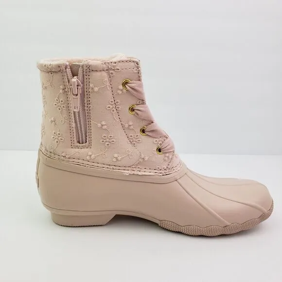 Sperry Top Sider Saltwater Youth Girls Size 6Y Pink Waterproof Duck Boots