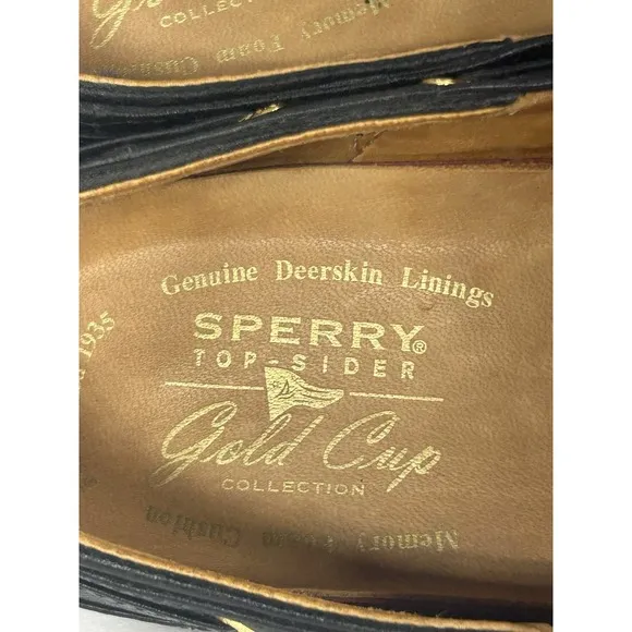 Sperry Top Spider Gold Cup Mens Leather Sandal Deerskin Lining Fisherman 10.5M