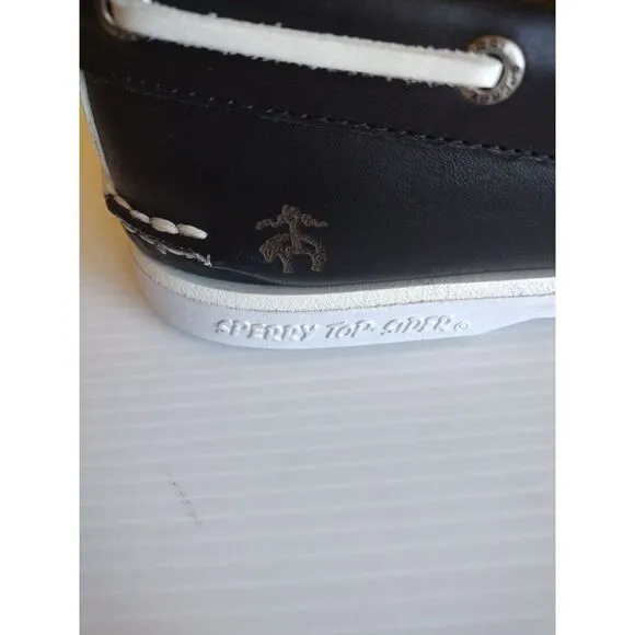 Sperry Top Spider X Brooks Brother Kiltie Boat‎ Shoes Mens Sz 11 Black White