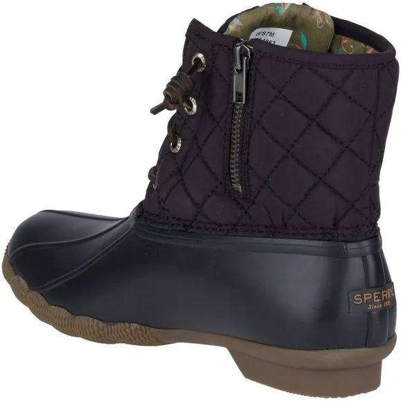 SPERRY WOMEN'S SALTWATER BOOTS, BLACK, 6