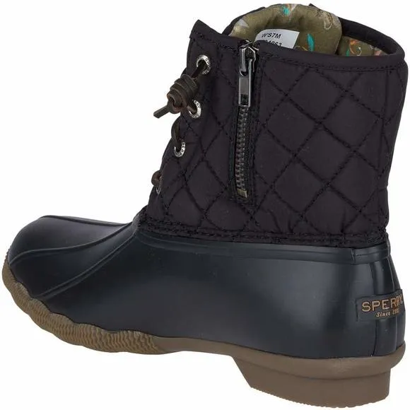 SPERRY WOMEN'S SALTWATER BOOTS, BLACK, 6