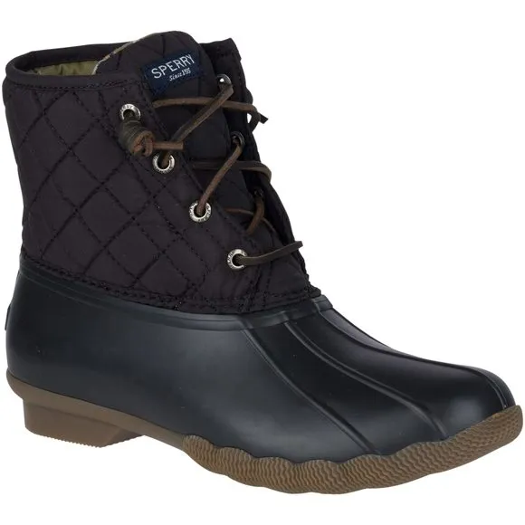 SPERRY WOMEN'S SALTWATER BOOTS, BLACK, 6