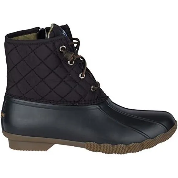 SPERRY WOMEN'S SALTWATER BOOTS, BLACK, 6