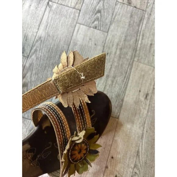 Spring Step Lavish Sandal Ankle Strap Womens Brown Boho Hippie Size 6 EU 36