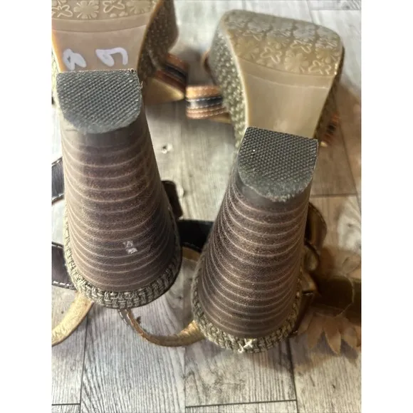 Spring Step Lavish Sandal Ankle Strap Womens Brown Boho Hippie Size 6 EU 36