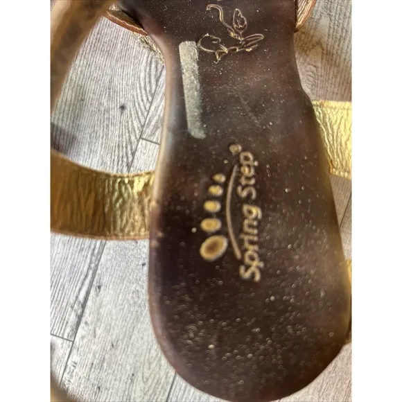 Spring Step Lavish Sandal Ankle Strap Womens Brown Boho Hippie Size 6 EU 36