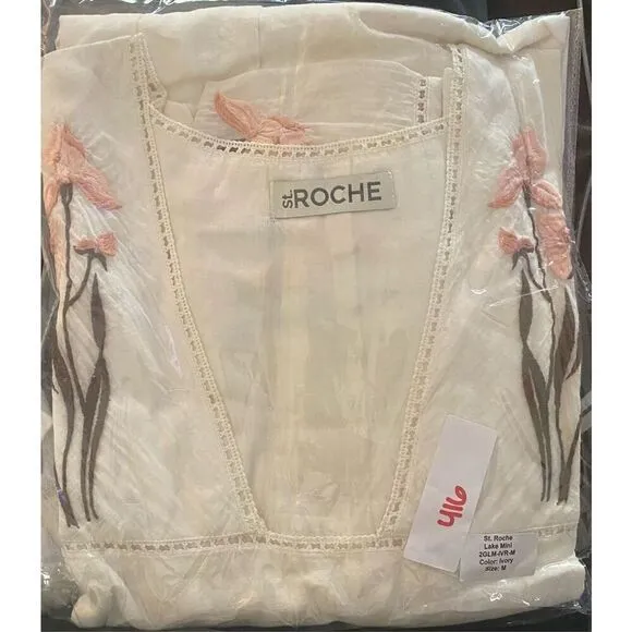 St. Roche NWT Lake Mini Dress in Ivory Size M