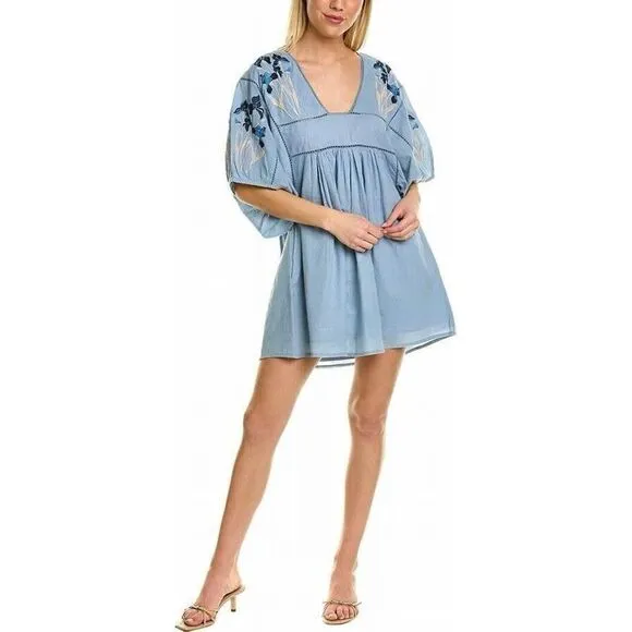 St. Roche NWT Lake Mini Dress in Wedgewood Blue Size XS
