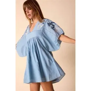 St. Roche NWT Lake Mini Dress in Wedgewood Blue Size XS