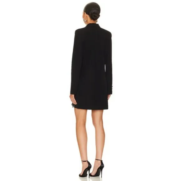 Steve Madden Corrine Blazer Dress Black NWT Size S | Tailored Wrap Mini Dress