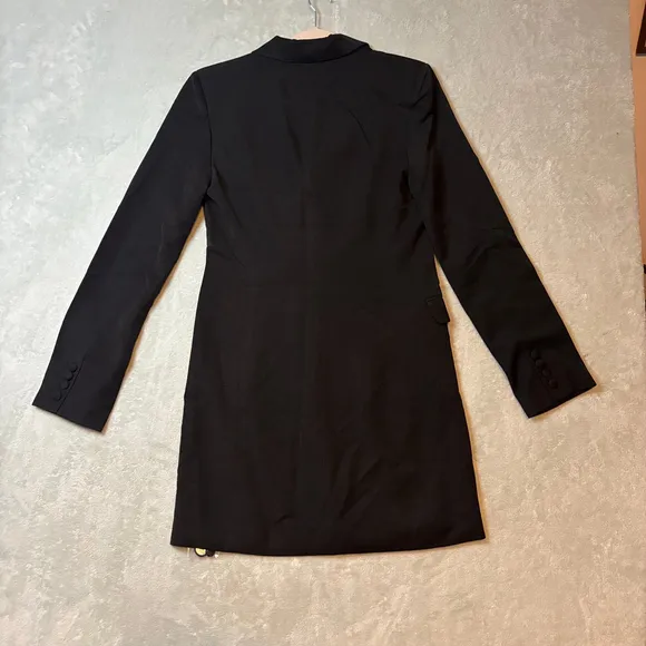 Steve Madden Corrine Blazer Dress Black NWT Size S | Tailored Wrap Mini Dress