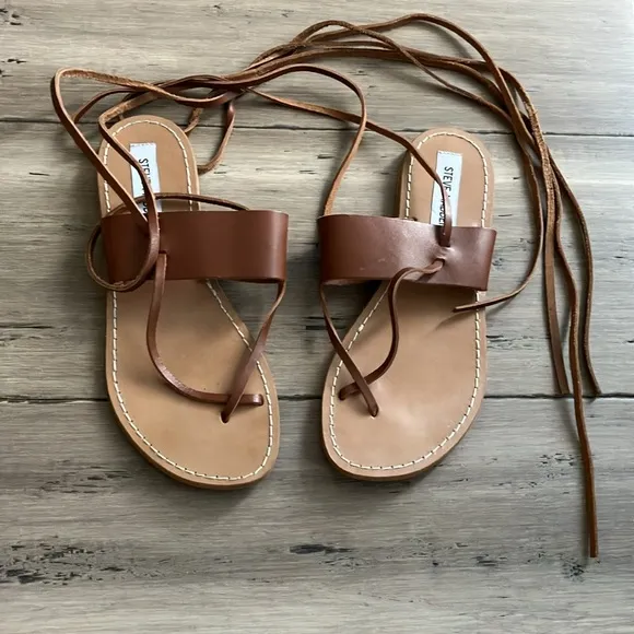 Steve Madden Free People Italy Leather wrap sandals Italy 7.5