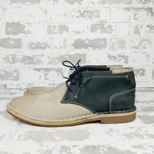 Steve Madden Harsen 660 Grey Multi Leather Men’s Lace Up Chukka Boots E678