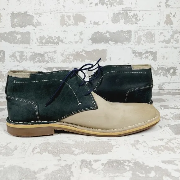 Steve Madden Harsen 660 Grey Multi Leather Men’s Lace Up Chukka Boots E678