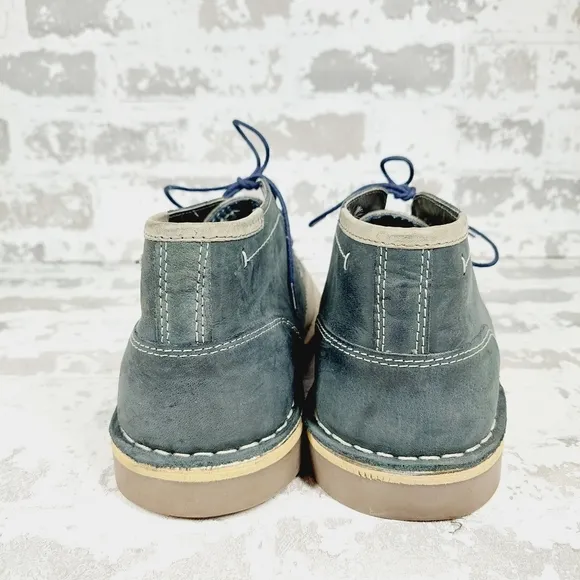 Steve Madden Harsen 660 Grey Multi Leather Men’s Lace Up Chukka Boots E678