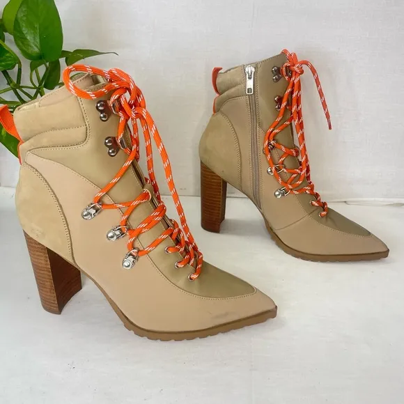 Steve Madden Kare Lace Up Heeled BOUTIQUE Ankle Booties‎ in size 9.5 M