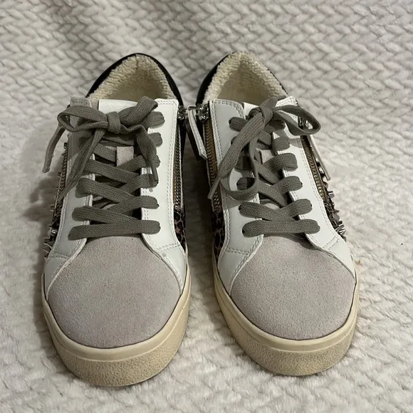 Steve Madden Parka Studded Mixed Media Zip Closure Fashion Sneaker 8.5M NEW