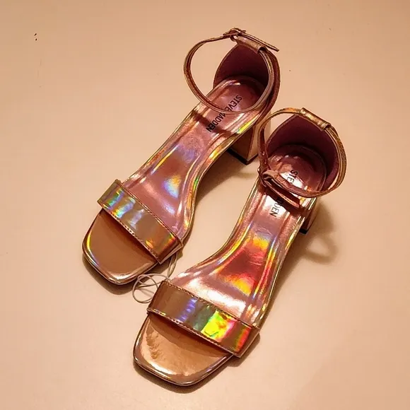 Steve Madden Pink Chrome Sandals 5.5