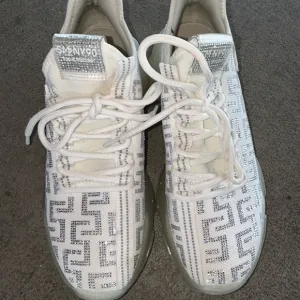 Steve Madden White and Silver Athletic Shoes
