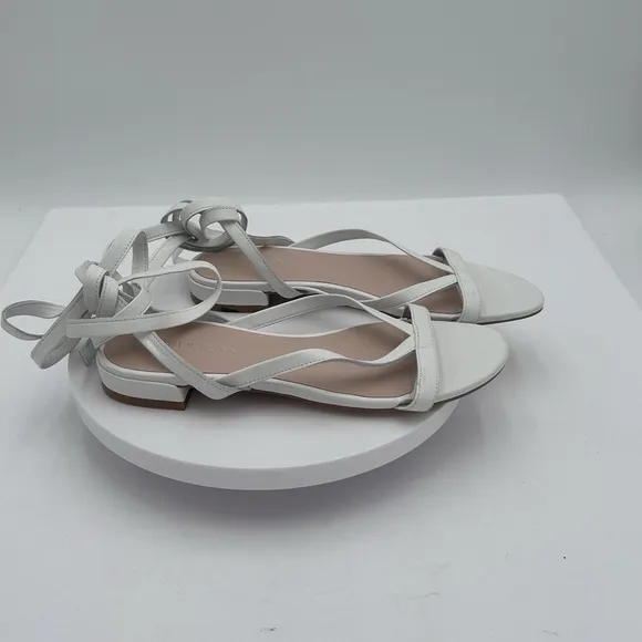 Stewart Weitzman Anita White Leather Gladiator Sandals Size 6 US MSRP $395