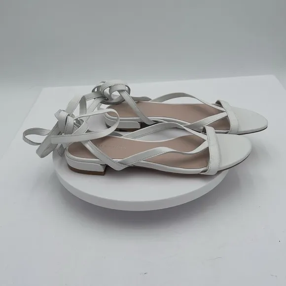 Stewart Weitzman Anita White Leather Gladiator Sandals Size 6 US MSRP $395