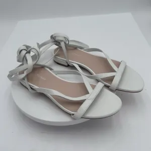 Stewart Weitzman Anita White Leather Gladiator Sandals Size 6 US MSRP $395
