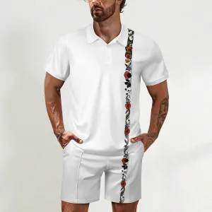 Stop and Smell The Me - Short Sleeve Men's POLO Shirt Set