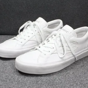 Straye Logan Heat White Leather Skate Shoes, White, Men's Size 12