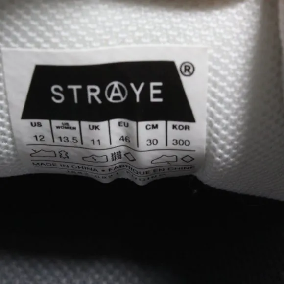 Straye Logan Heat White Leather Skate Shoes, White, Men's Size 12