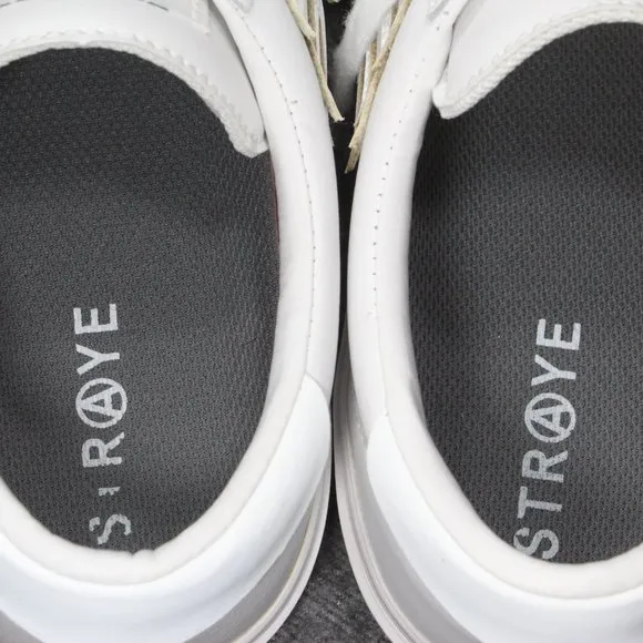 Straye Logan Heat White Leather Skate Shoes, White, Men's Size 12