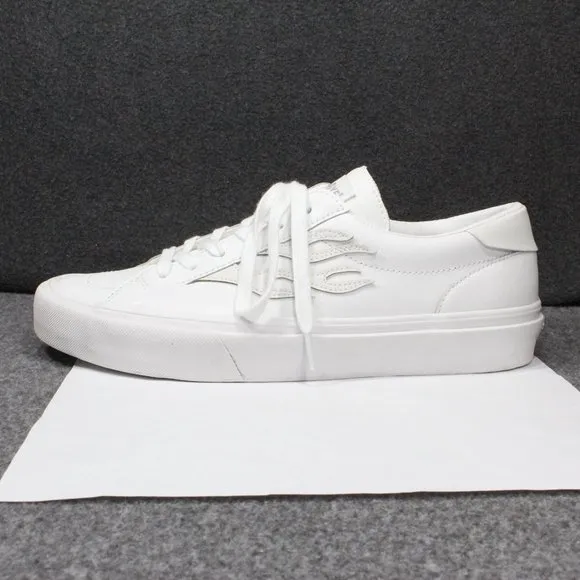 Straye Logan Heat White Leather Skate Shoes, White, Men's Size 12