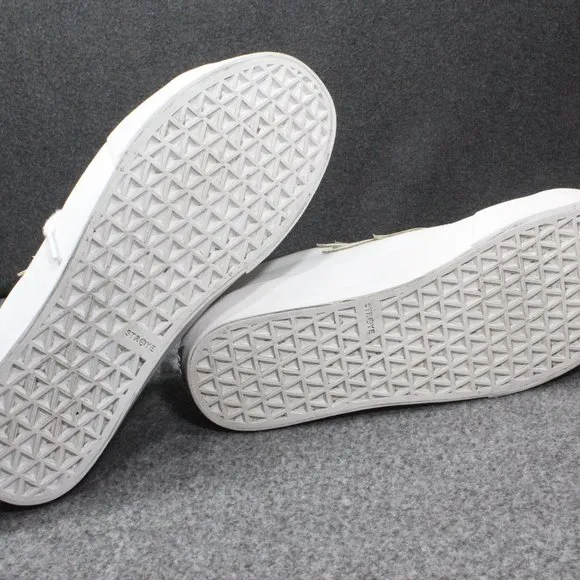 Straye Logan Heat White Leather Skate Shoes, White, Men's Size 12
