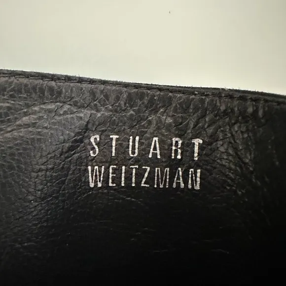 STUART WEITZMAN Authentic Suede and neoprene Black Knee boots