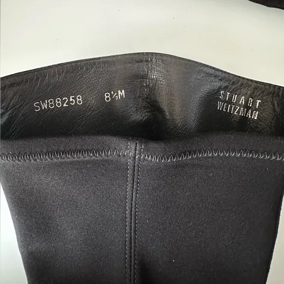 STUART WEITZMAN Authentic Suede and neoprene Black Knee boots