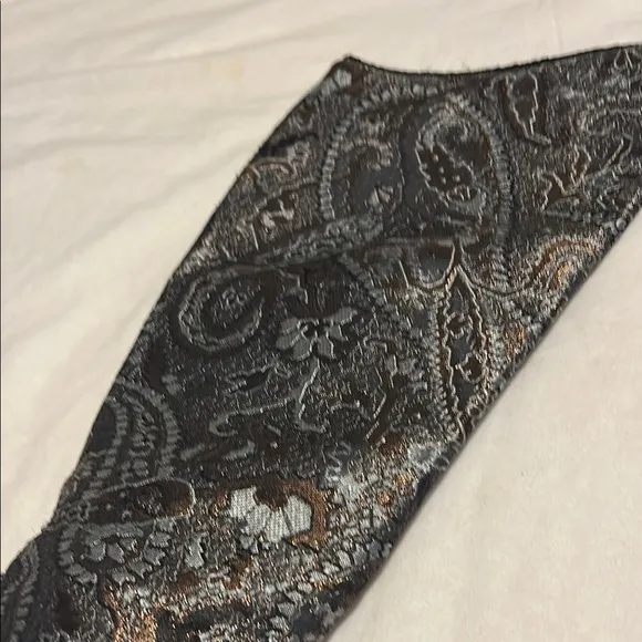 Stuart Weitzman Black and Silver Heeled Boots with Vintage Charm