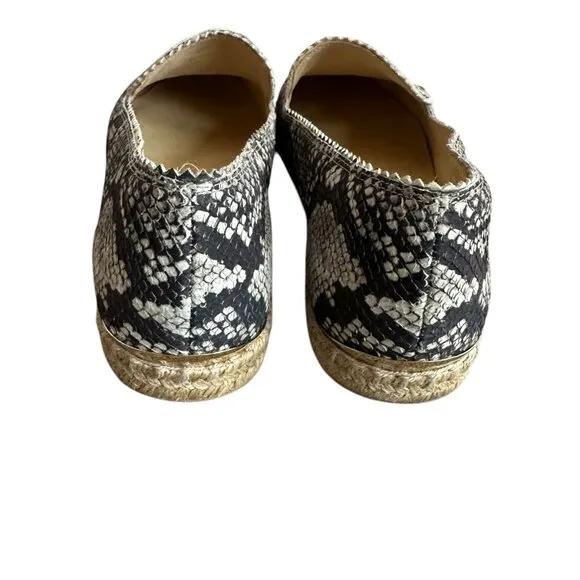 Stuart Weitzman Catalan Snake Python Print Espadrilles Flats Comfort Shoes 10