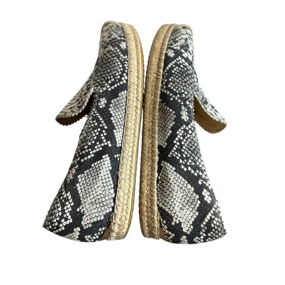 Stuart Weitzman Catalan Snake Python Print Espadrilles Flats Comfort Shoes 10