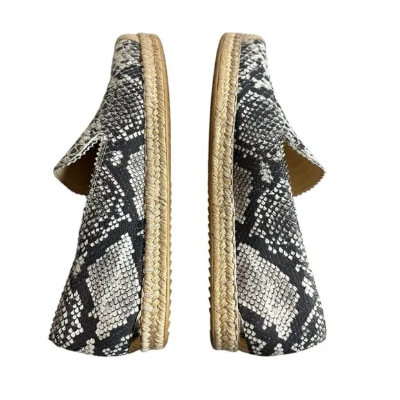 Stuart Weitzman Catalan Snake Python Print Espadrilles Flats Comfort Shoes 10