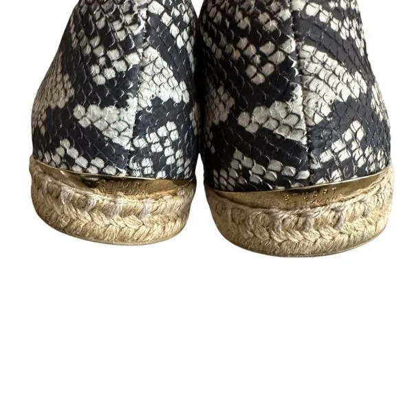 Stuart Weitzman Catalan Snake Python Print Espadrilles Flats Comfort Shoes 10
