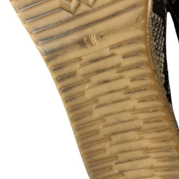 Stuart Weitzman Catalan Snake Python Print Espadrilles Flats Comfort Shoes 10