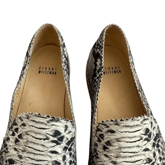 Stuart Weitzman Catalan Snake Python Print Espadrilles Flats Comfort Shoes 10