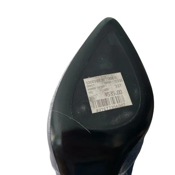 Stuart Weitzman Grandy Silver Bluish Steel Pane Velvet Ankle Boots Size 6.5M