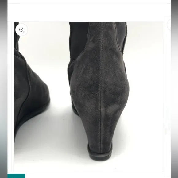 stuart weitzman gray wedge boots otk 7 $450 Y2k spring boho suede  party formal