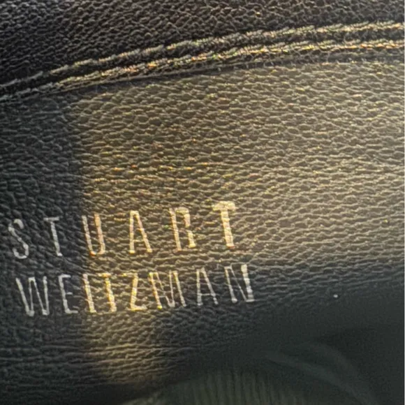 STUART WEITZMAN ICONIC 50/50 BLACK LEATHER OVER THE KNEE EASY PULL ON BOOTS SZ 7