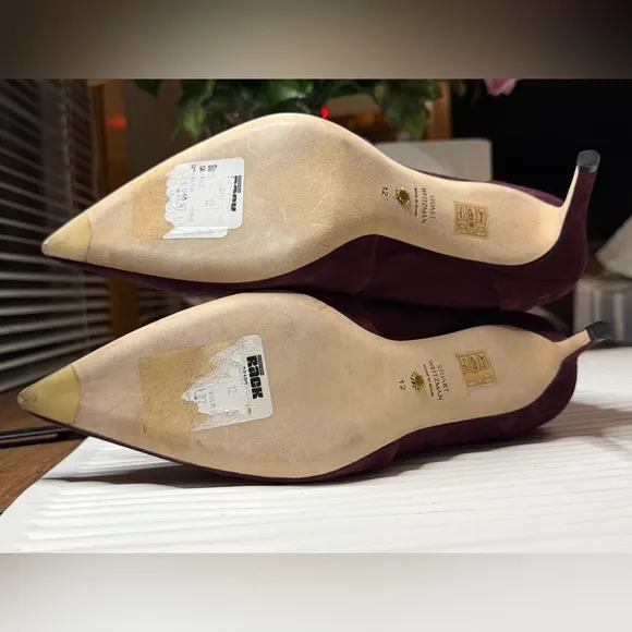 Stuart Weitzman Rapture Cabernet Suede Booties new size 12