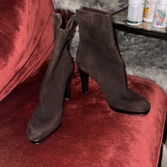 STUART WEITZMAN WOMEN VINTAGE RETRO 90S Y2K ANKLE BACK ZIP BOOTS SZ 10