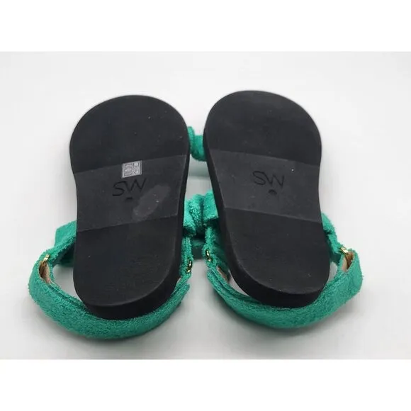 Stuart Weitzman Womens Bandeau Sport Sandals Green Size 6B