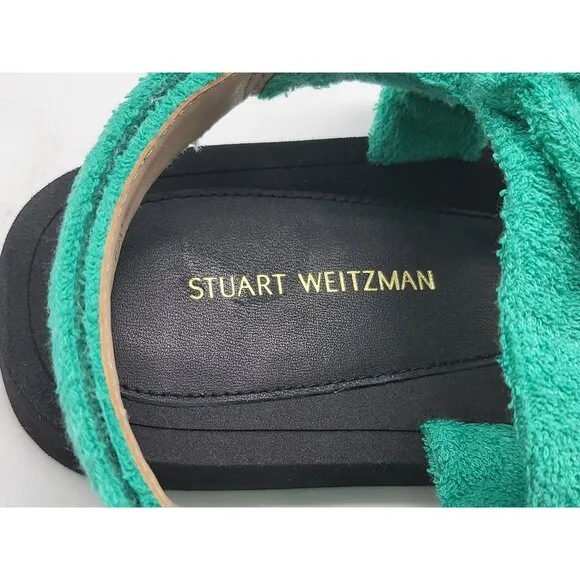 Stuart Weitzman Womens Bandeau Sport Sandals Green Size 6B