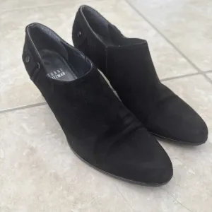 Stuart Weitzman Women's Black Suede Boots Ankle Short Booties 7M Made in Spain